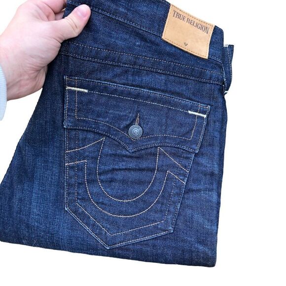 Brand New True Religion Jeans Size 34 RICKY Relaxed Straight Blue - Picture 10 of 11